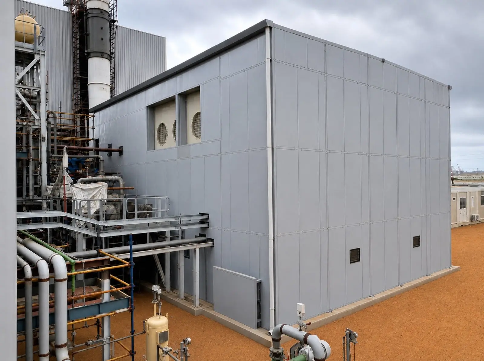 Acoustic enclosure interior with absorptive treatment