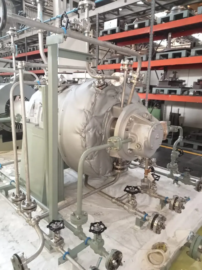 HeatLAG jacket installed on pump with piping