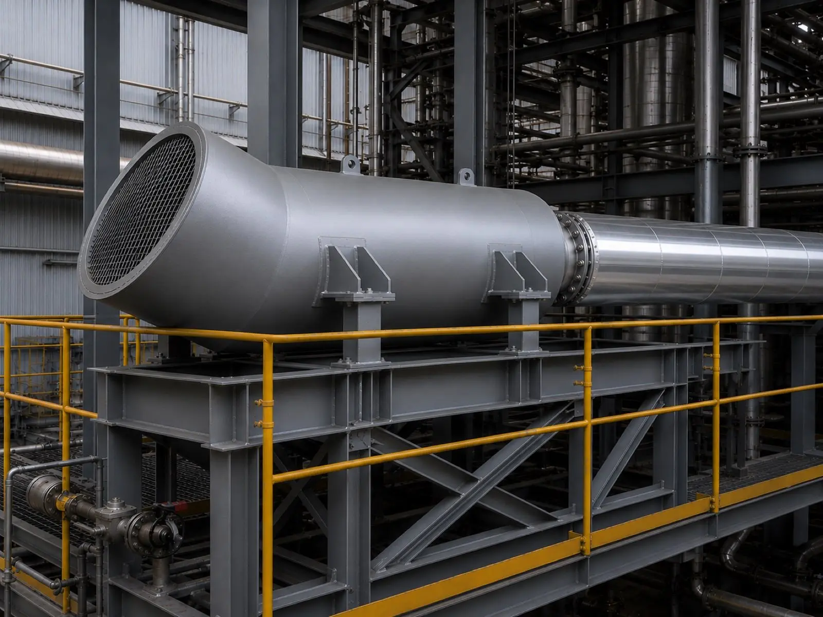 Blow down silencer for boiler blow-down system